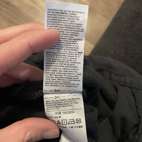 Old Navy NWT Safari Pant Womens Sz L Petite Panther Black Drawstring Beach Comfy - Picture 9 of 14